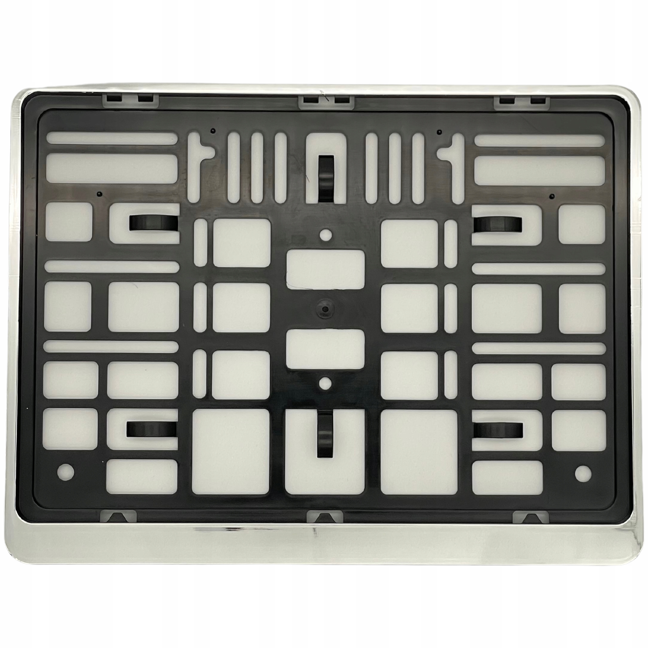 Ramka pod tablicę rejestracyjną do Usa Japonia Dwurzędowa Kwadratowa Chrom