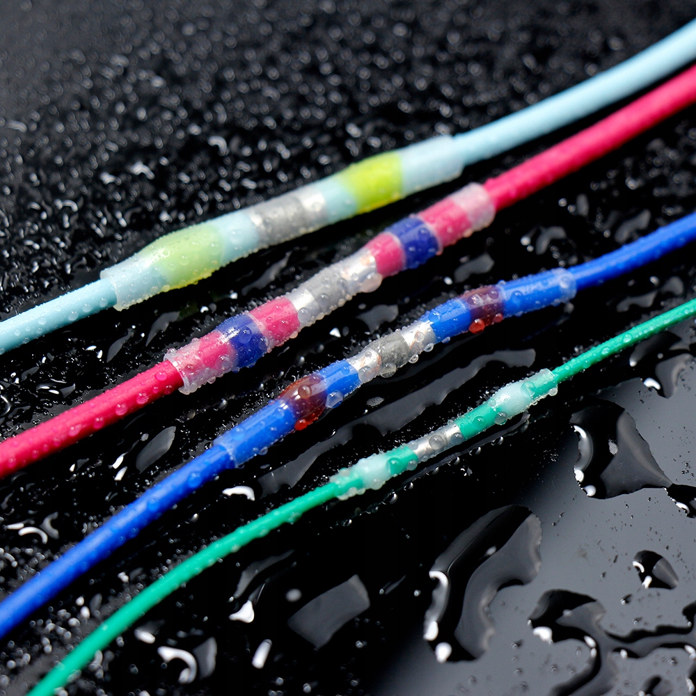 ZŁĄCZKI RURKI TERMOKURCZLIWE Z CYNĄ ŁĄCZNIKI KABLOWE WODOSZCZELNYCH 50SZT Marka inna