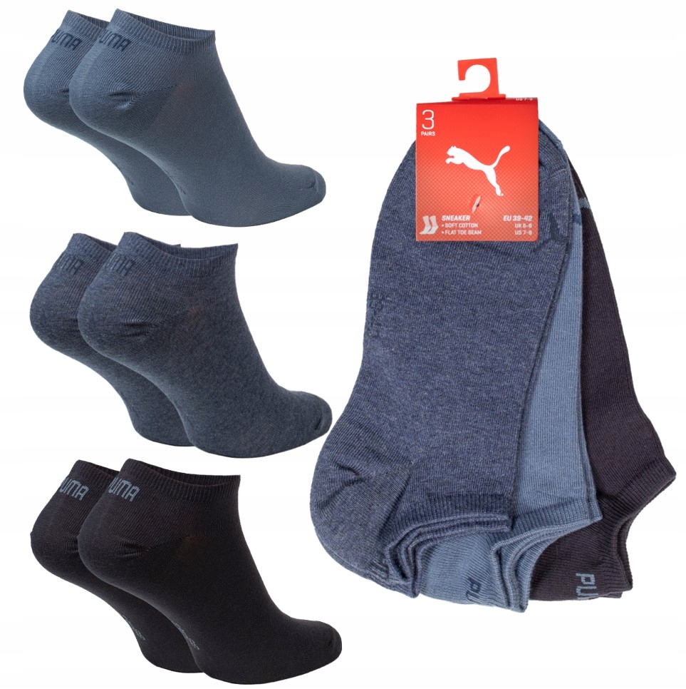 

Stopki Puma 906807 16 3-pack 39/42 mix