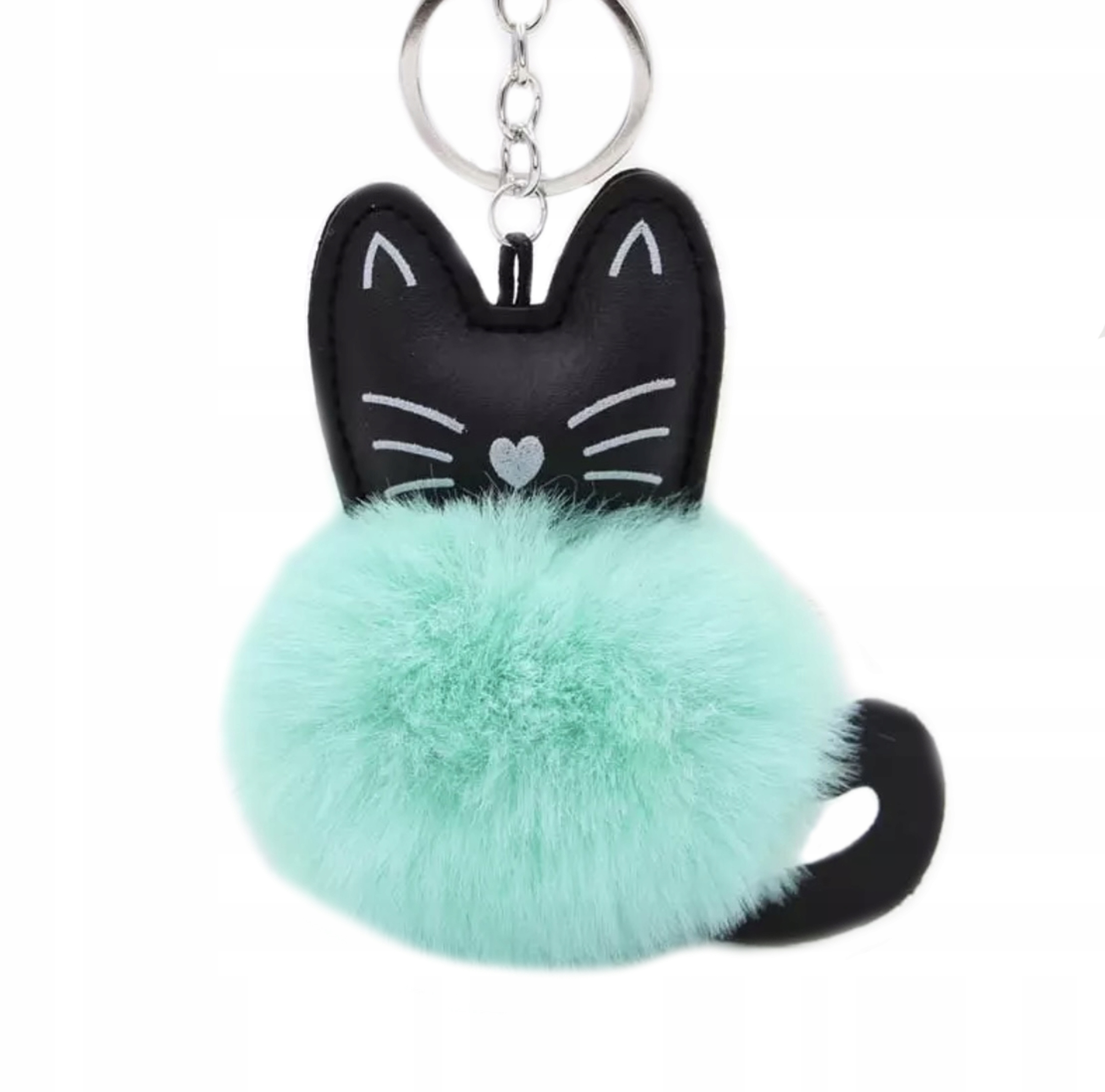 

Pompon Kot Kotek Brelok Zawieszka Keychain Futerko