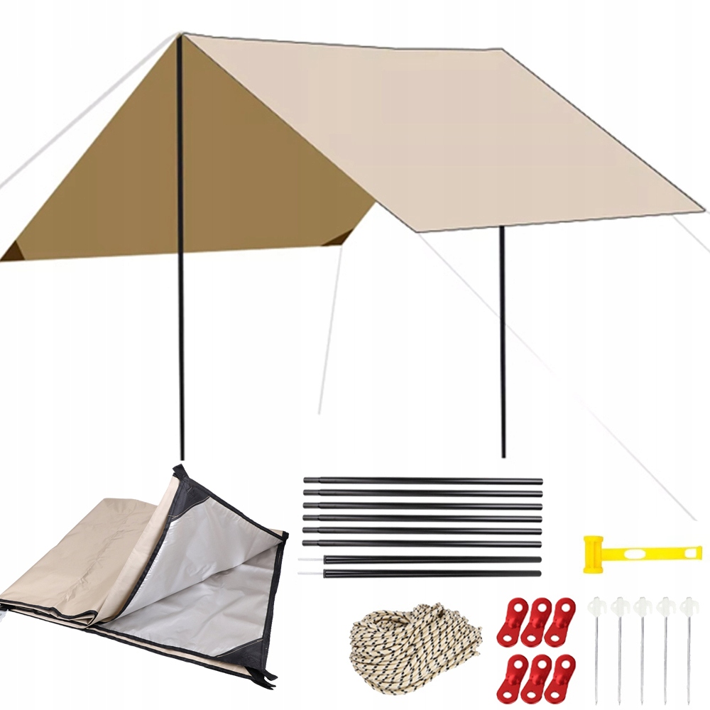 Tarp Plachta Voděodolná Sada Sluneční Plachta Praktická