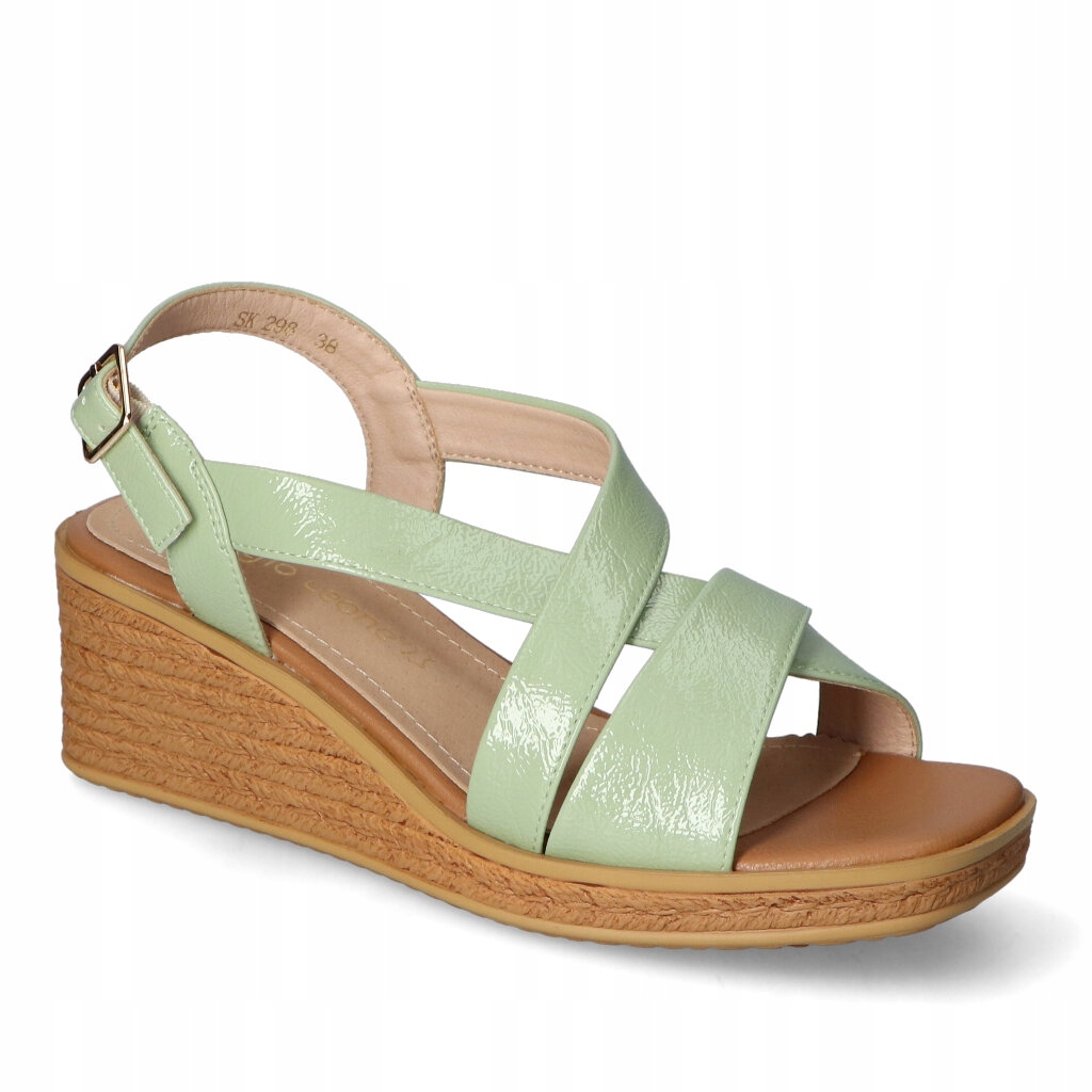 Sandály Sergio Leone SK298 Zelený lak 37