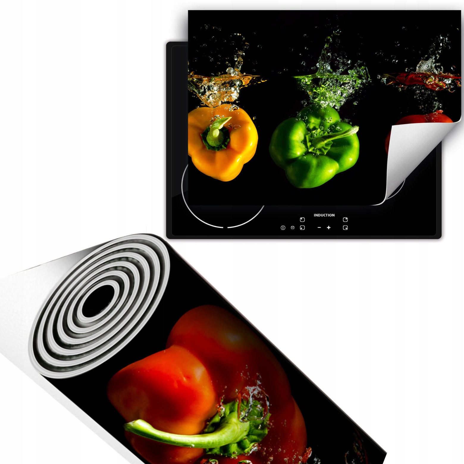 Svinovací Ochranná Podložka Do Kuchyně 70x52 Černá paprika