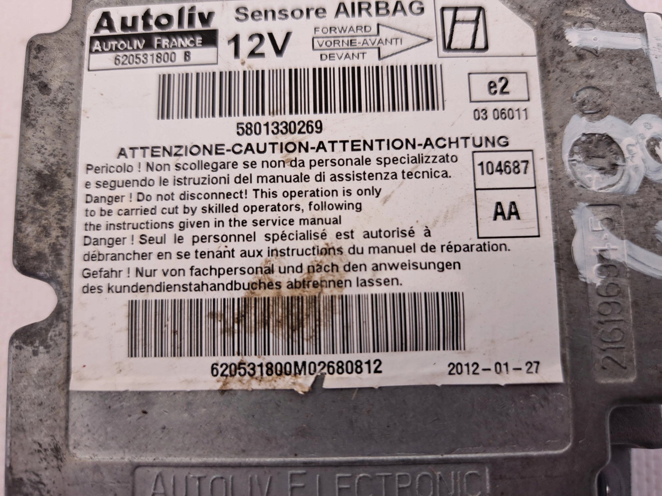 IVECO DAILY 5801330269 STEROWNIK AIRBAG Producent części Iveco OE