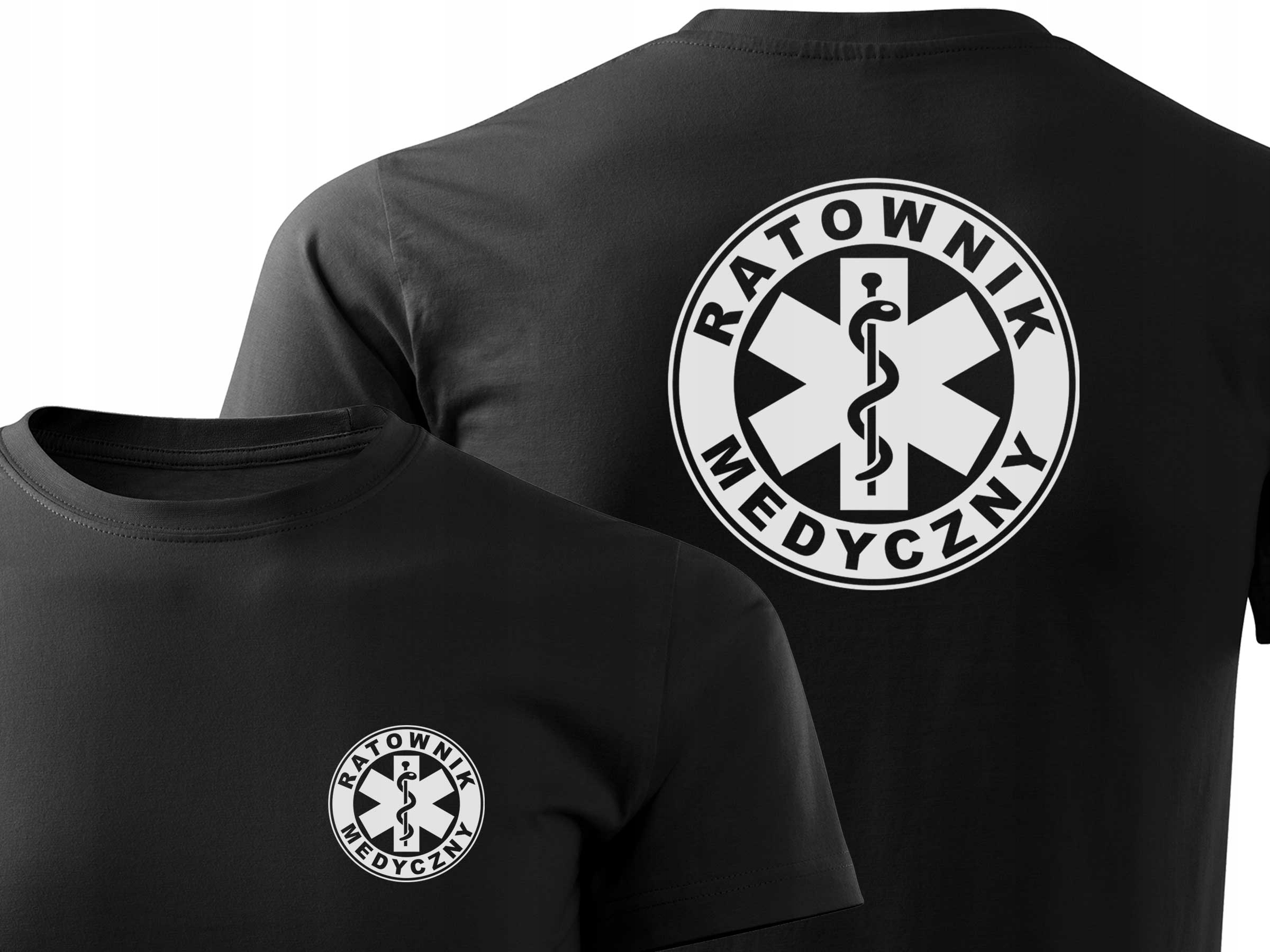 

Czarny T-shirt Odblaskowy Ratownik Medyczny L