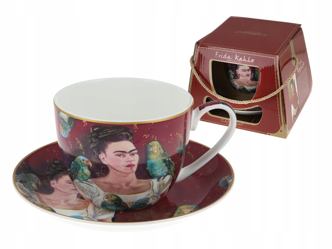 Raňajková šálka F. Kahlo, autoportrét (carmani)