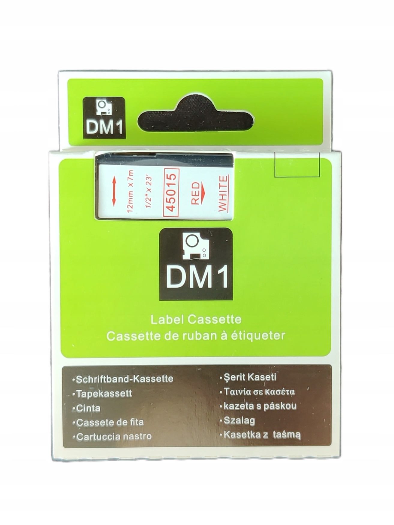Taśma do DYMO 45015 S0720550 12mm biała/czerwony