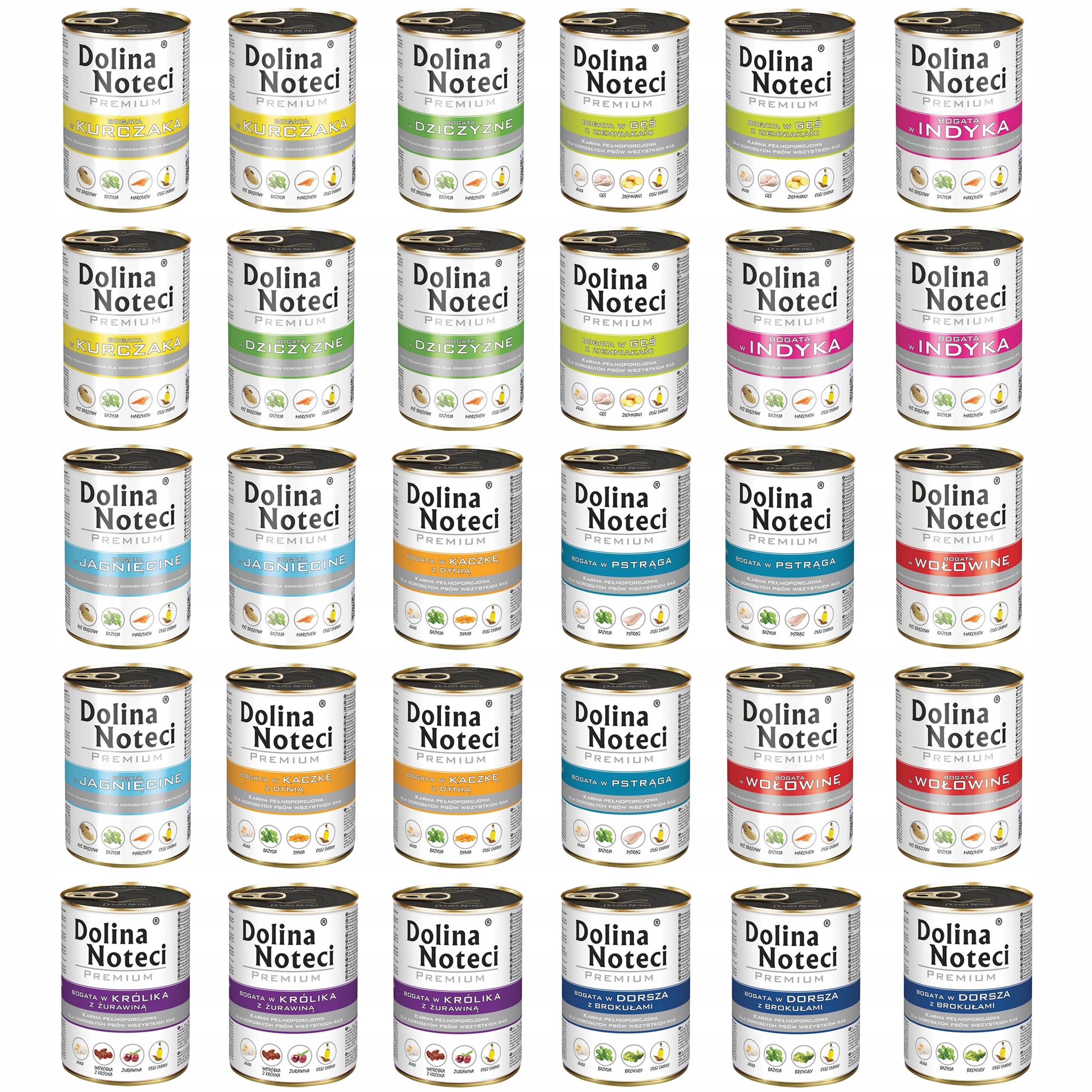 Levně Dolina Noteci Premium Krmivo mokré pro psy mix chutí 30 x 400 g bez obilovin