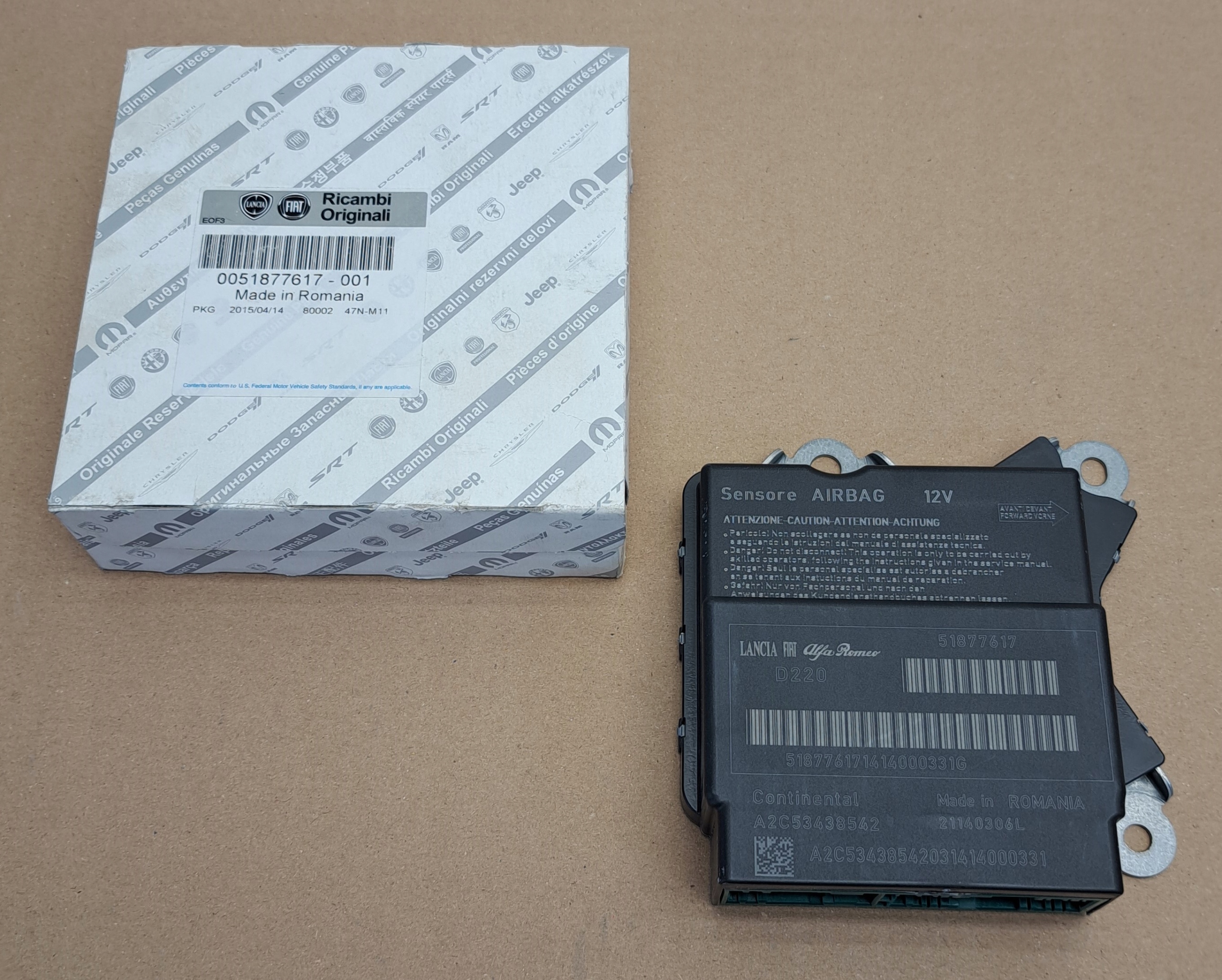 ORYGINAŁ FIAT CENTRALKA AIRBAG 51877617 BRAVO Numer katalogowy części 51877617