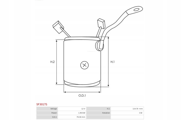 AS-PL STOJANY Z UZWOJENIAMI ROZRUSZNIKA Numer katalogowy części SF3017S