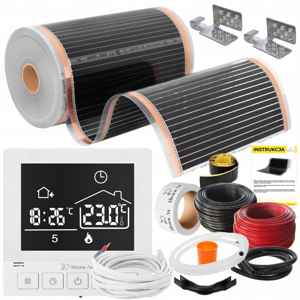 Sada Mission Air Fólia vyhrievacia podložka Infračervená 50 cm A 160 W/m² 4 m² Ptc