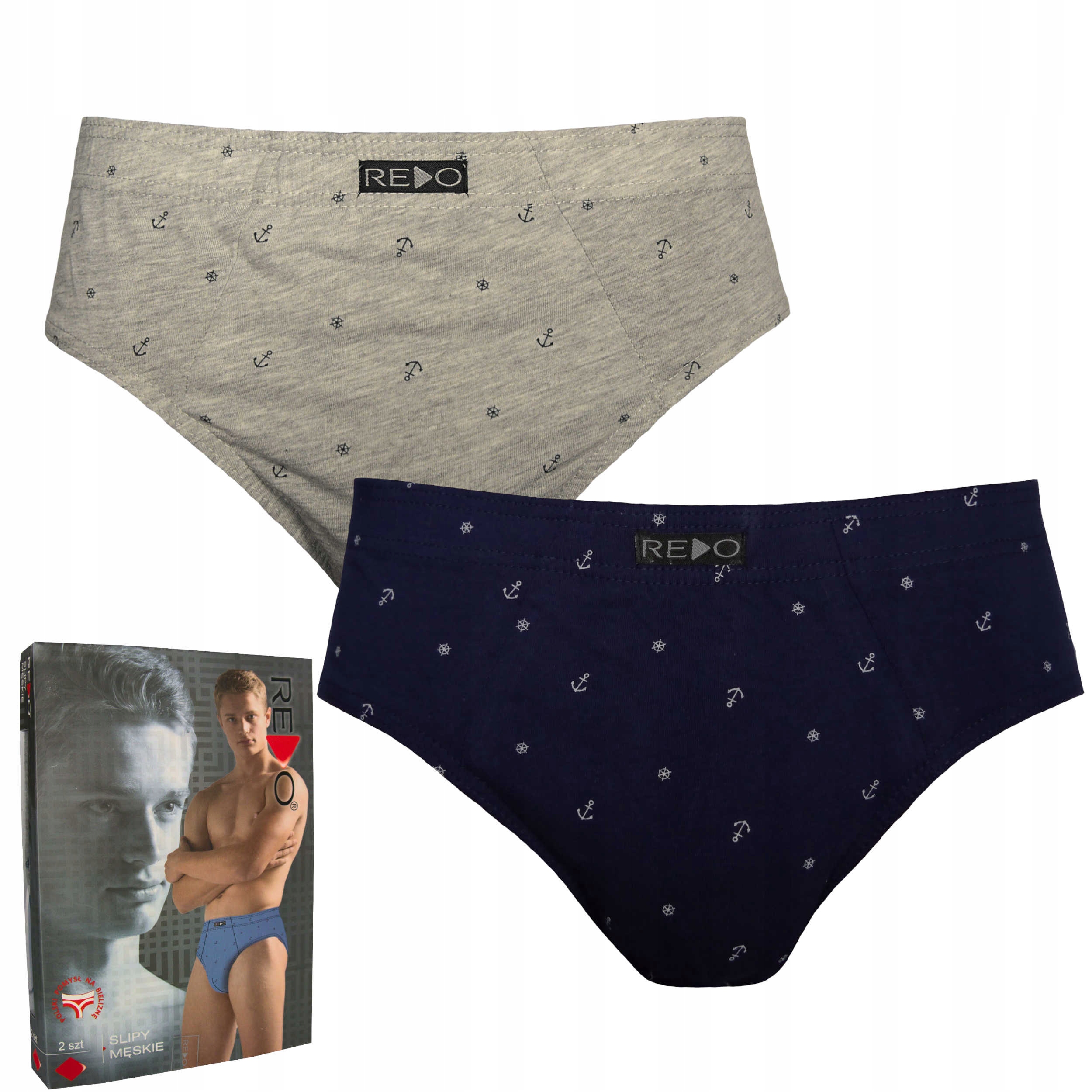 

2X Slipy męskie Redo majtki Cotton r. XXL