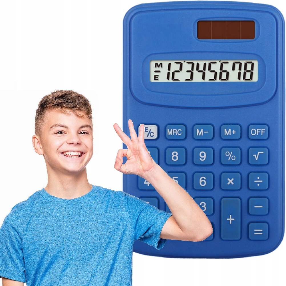 KALKULATOR SZKOLNY KOLOROWY MATEMATYCZNY PROSTY KIESZONKOWY MAŁY NA