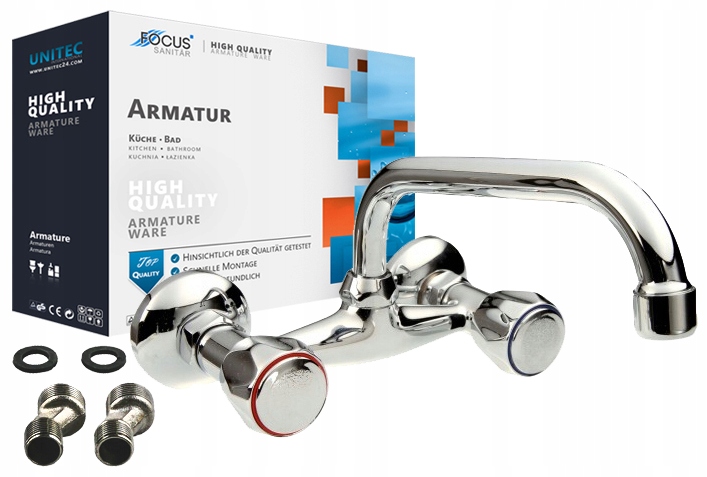 BATERIA UMYWALKOWA WANNOWA ŁAZIENKOWA KLASYCZNA DO UMYWALKI CHROM