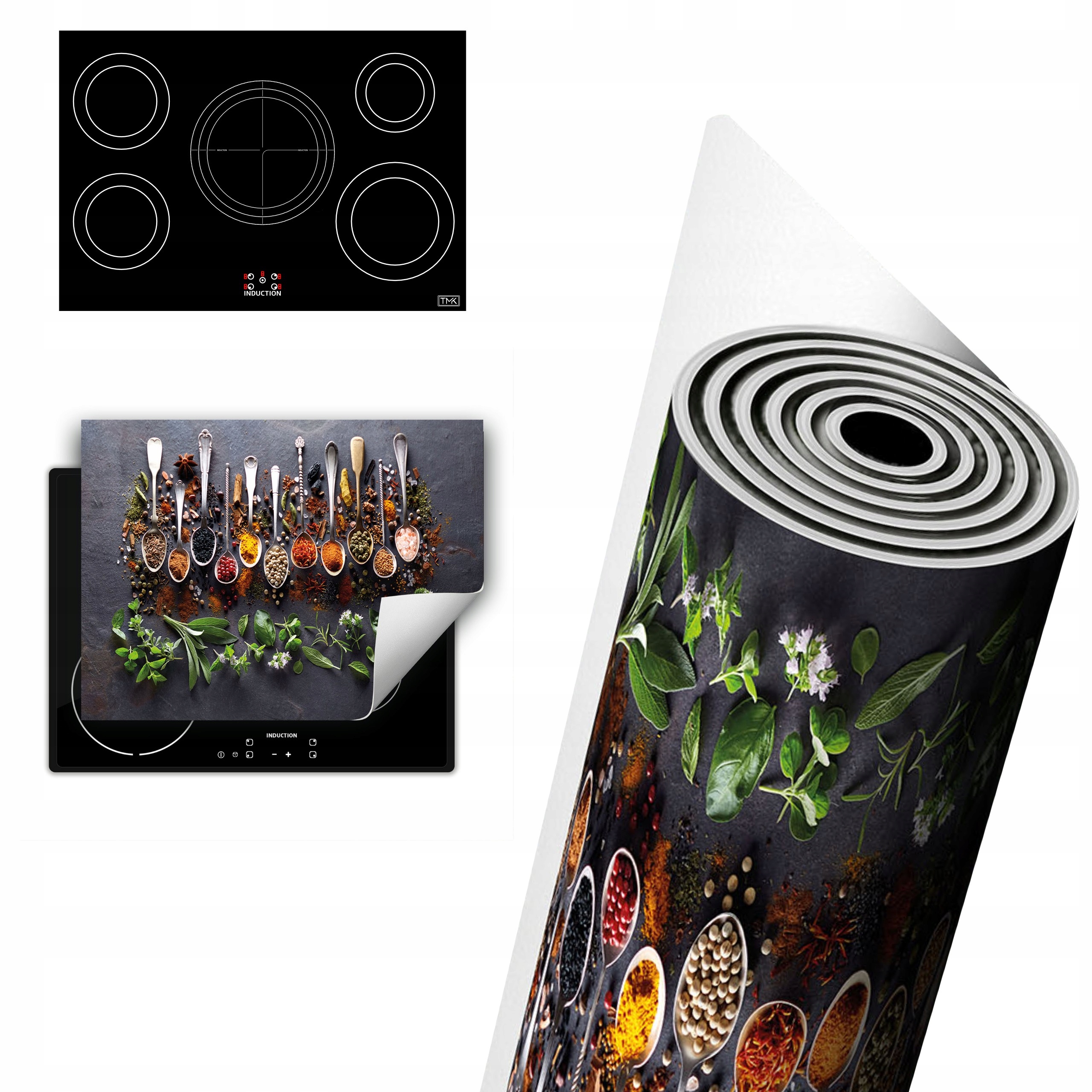 Vinylová Ochrana Na Indukci Desek 80x52 lžíce koření