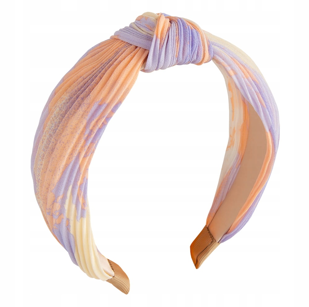 

Opaska do włosów fioletowa ombre plisowana supeł