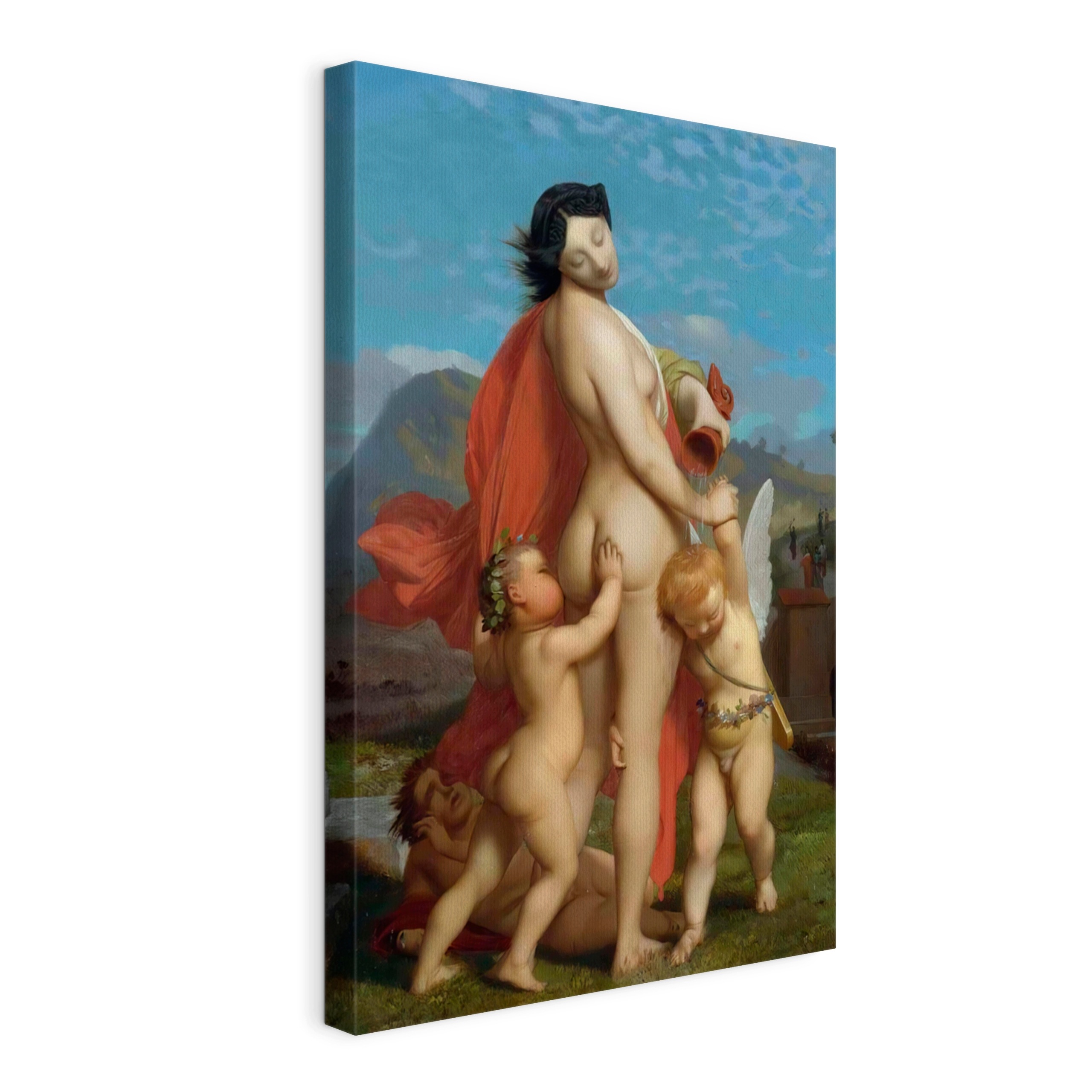 Obraz na plátně J. Gérôme Mladý nymfa Teased u putta 120x80 cm
