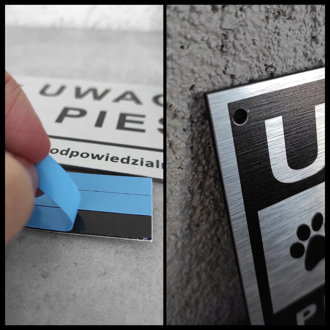 Tabliczka ALUMINIOWA UWAGA TU RZĄDZI KOT 20x10 UV Marka inny