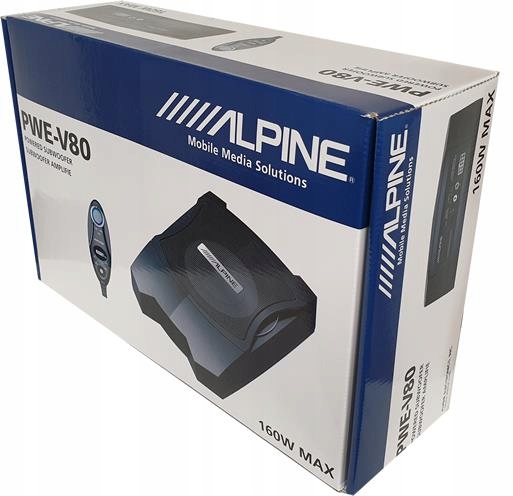 Alpine PWE-V80 Płytki Subwoofer Aktywny Pod Fotel 160 Watt