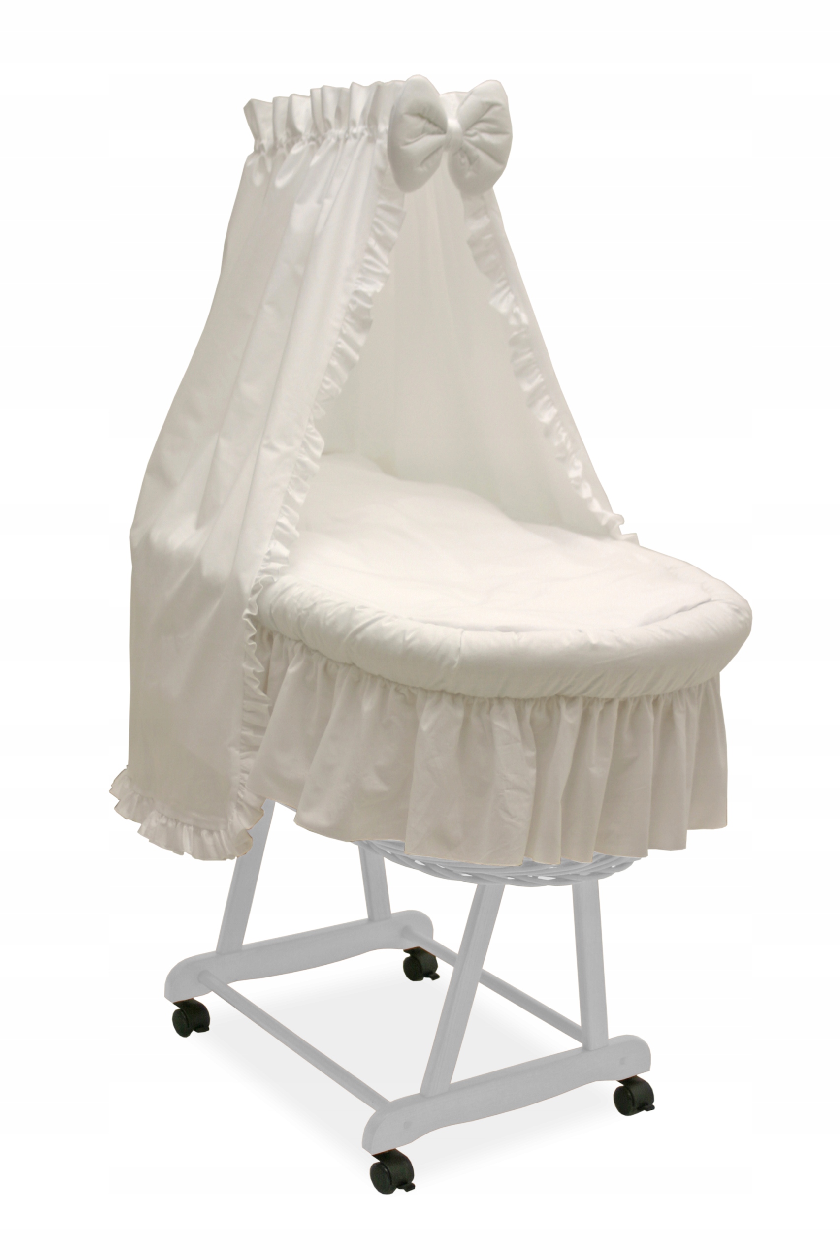 

Kosz Mojżesza komplet 7cz. biały 40x70cm łóżeczko