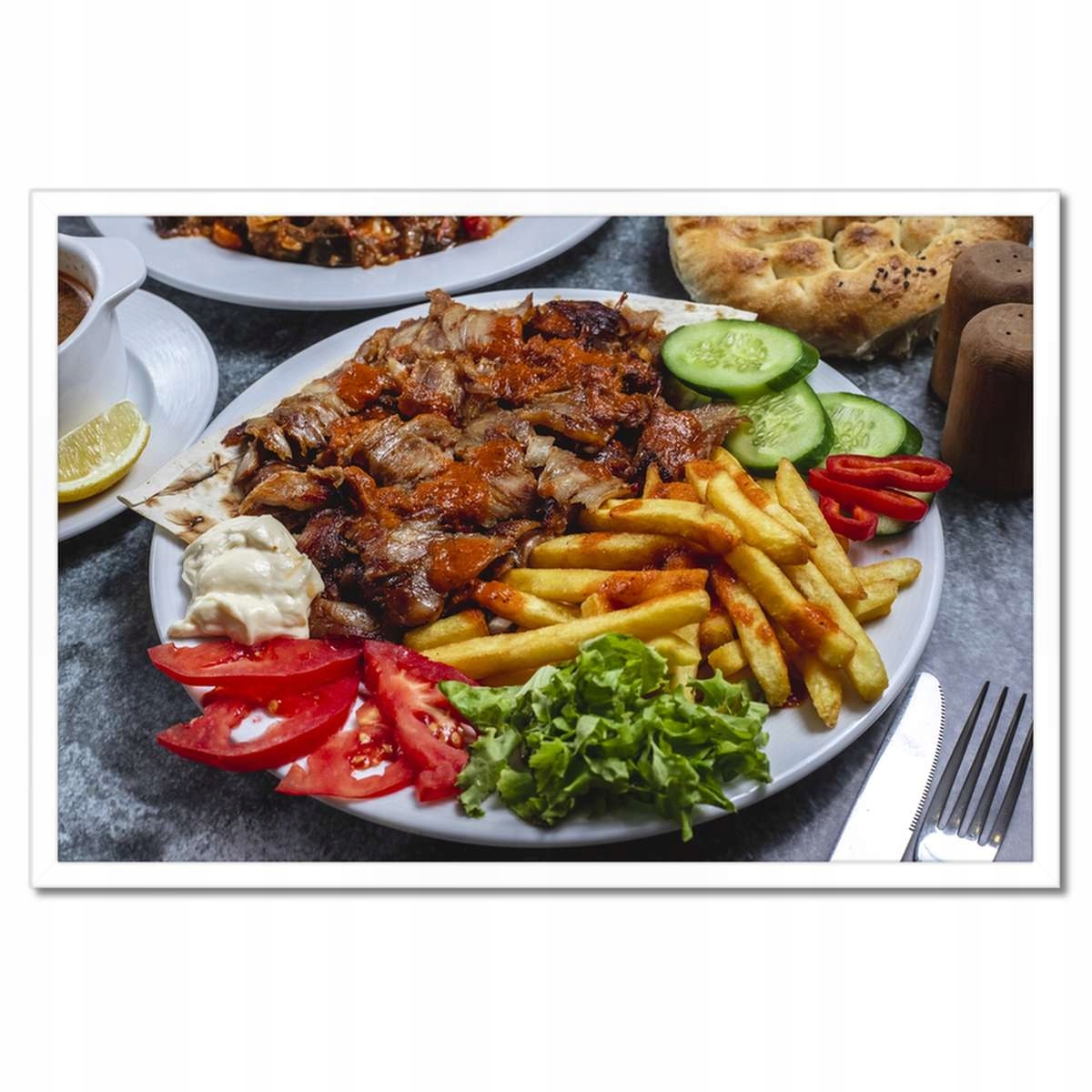 Plakáty v rámu 60x40 Lahodné jídlo Gyros