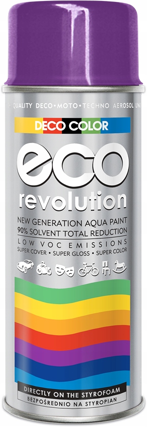 Farba lakier spray Eco Revolution Fioletowy RAL4005 połysk Eko