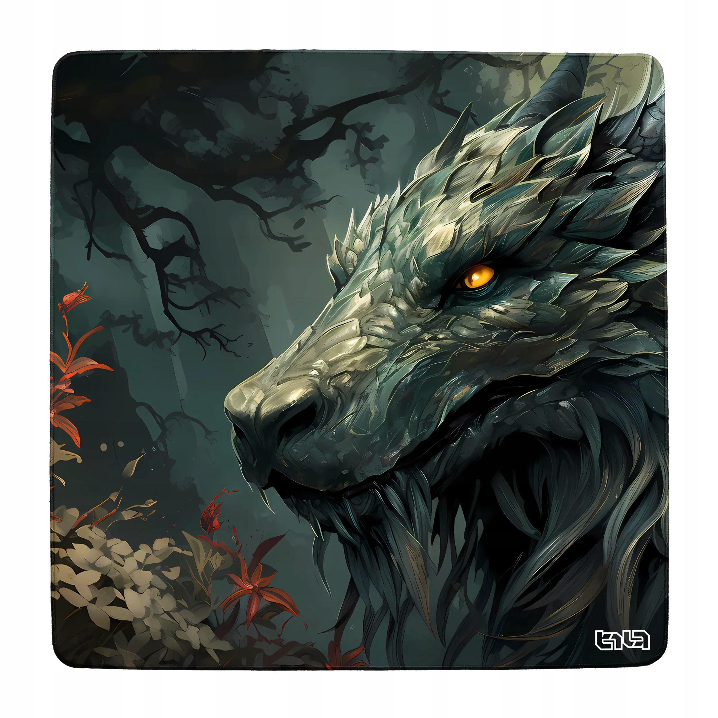 Mata Biurowa Pod Krzesło Leśny Smok 100x100 Tilt Do biura Trwała