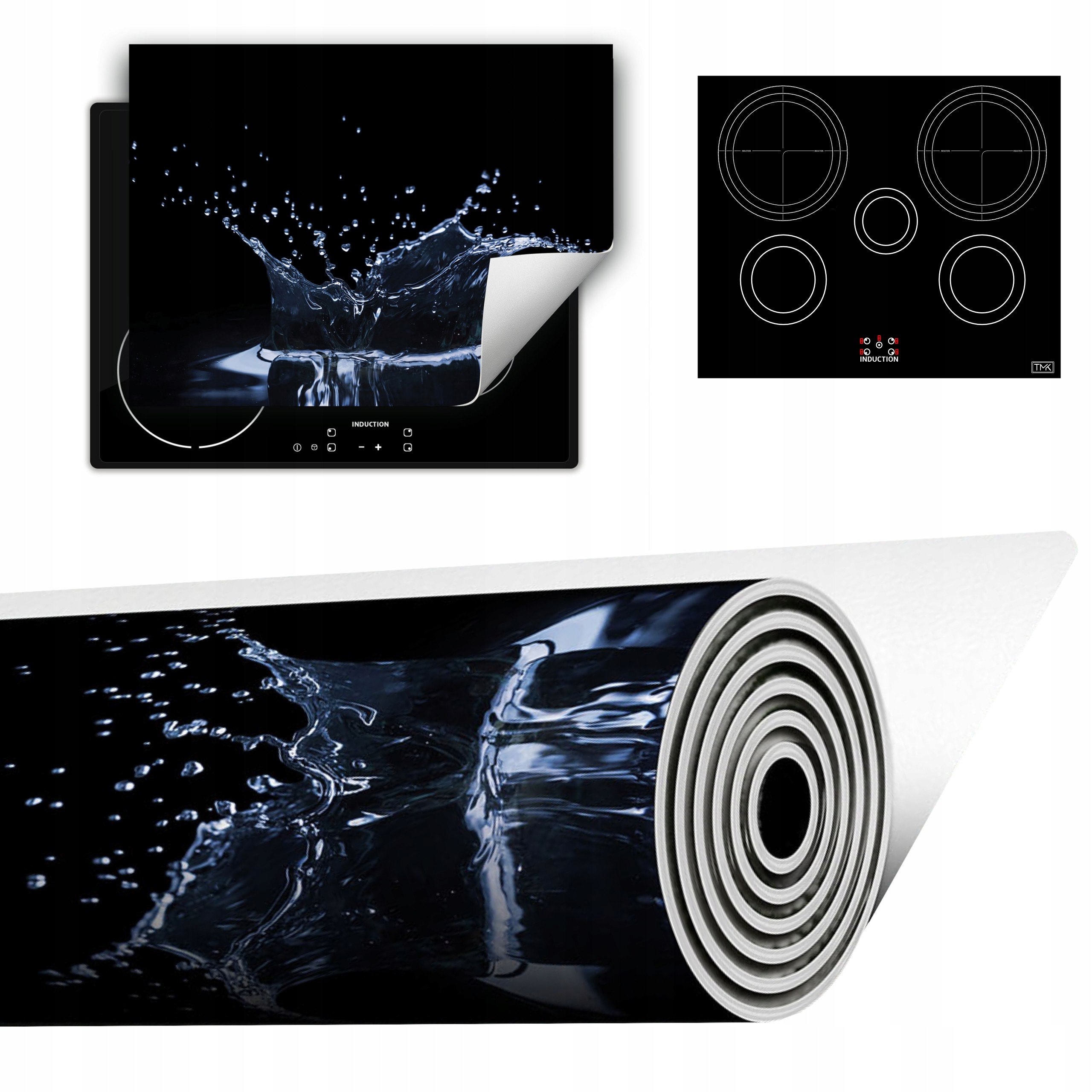 Vinylová Podložka Do Kuchyně Více Místa 70x52 černá voda