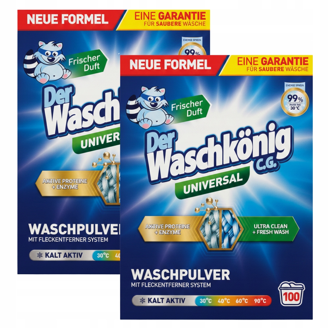 Zestaw 2 sztuk Waschkonig proszek 6kg Uniwersalny karton