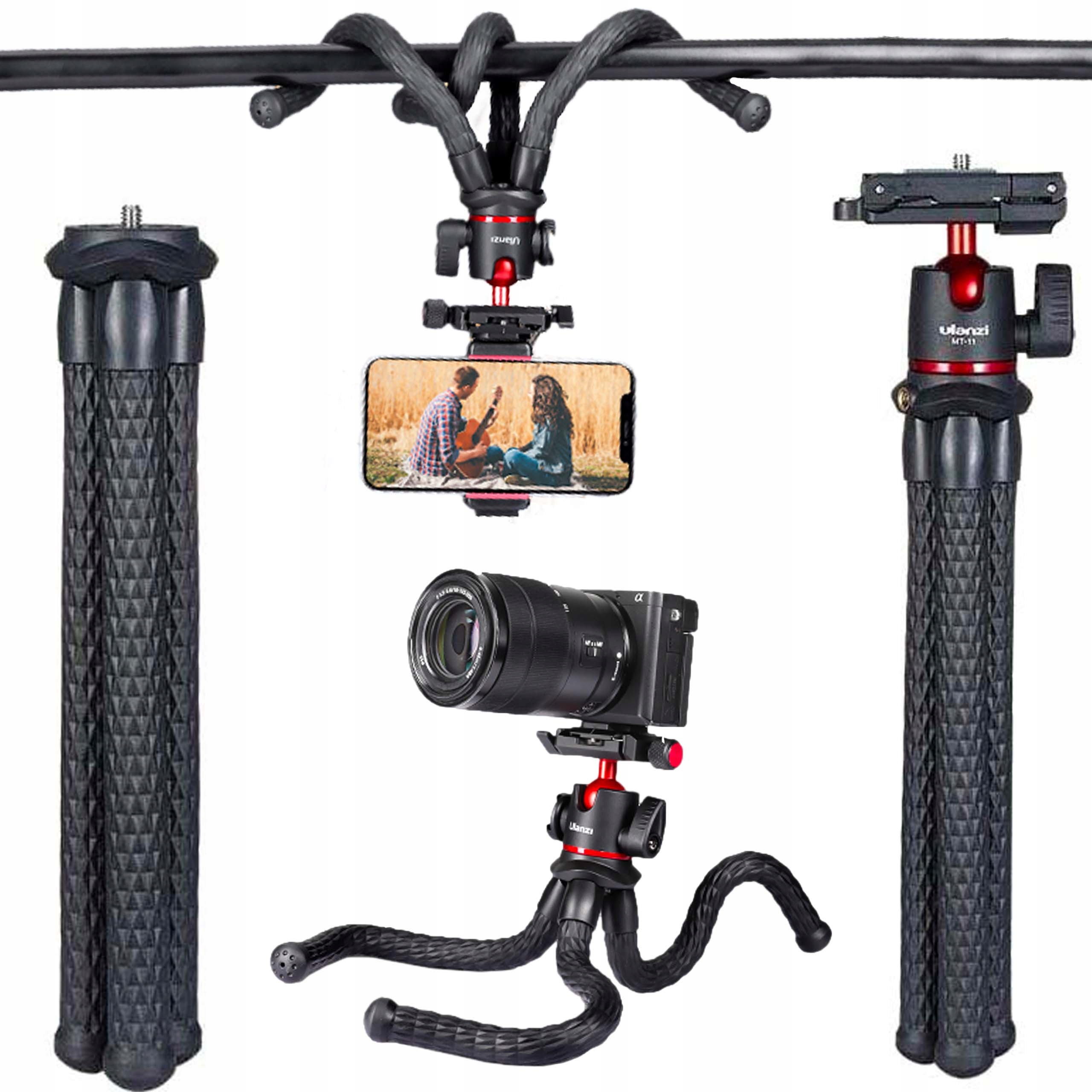 ULANZI MT-11 GIĘTKI ELASTYCZNY STATYW UCHWYT NA TELEFON TRIPOD 1/4" EAN (GTIN) 5904689285800