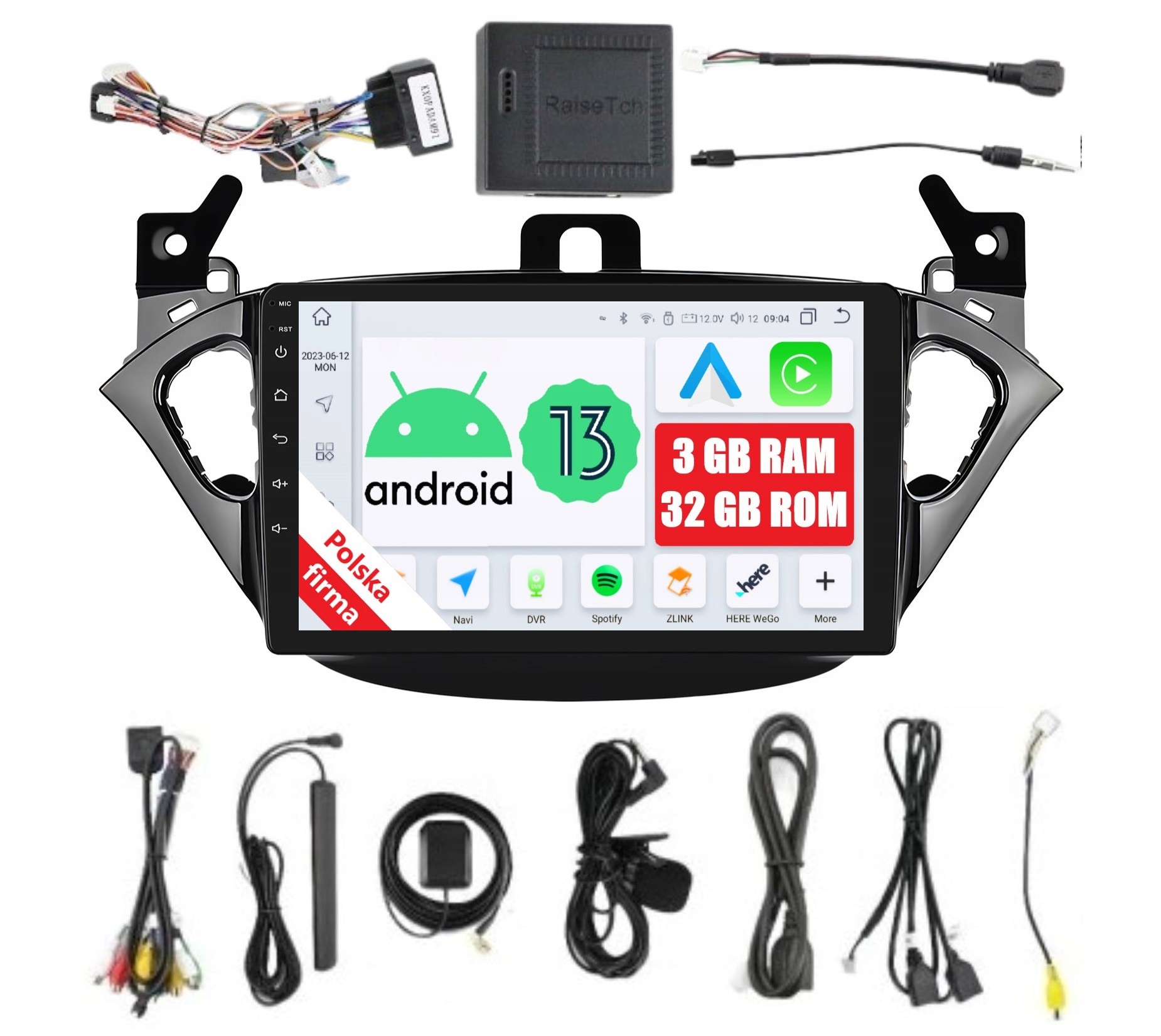 Navigace Rádio 2DIN Android Opel Adam Corsa E 3/32 Gb Dsp Carplay Lte