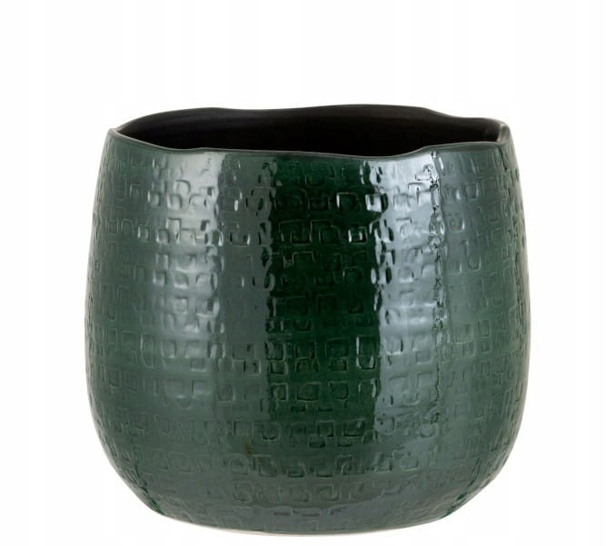 

Doniczka osłonka Pattern zielona ceramika 23x26cm