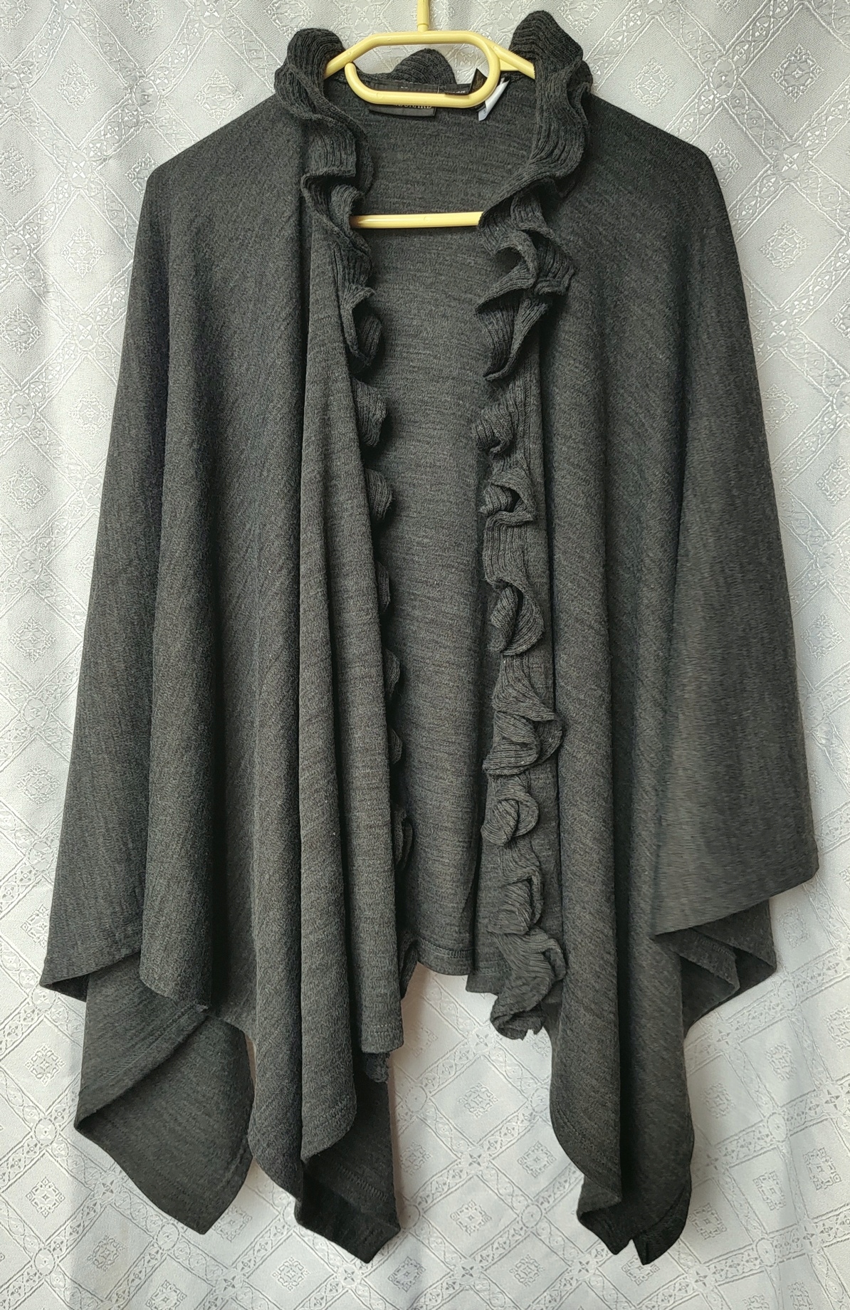 PONCZO NARZUTKA NINA LEONARD KOLOR CIEMNO SZARY