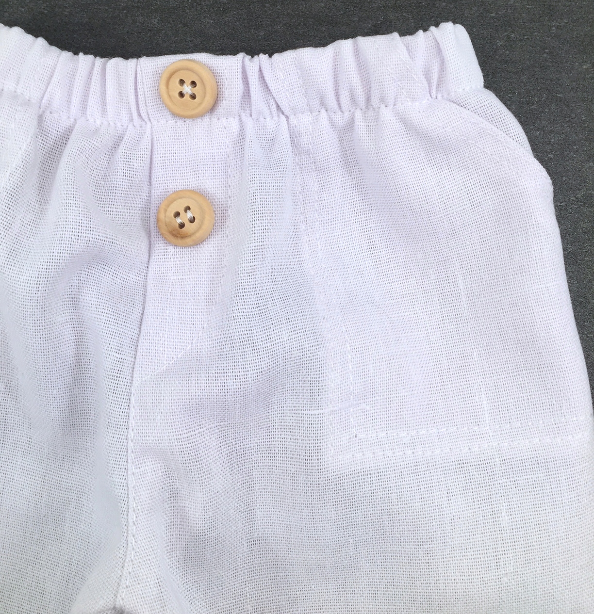 SPODNIE wizytowe białe lniane 80 cm +9m len Wiek dziecka 9 m +