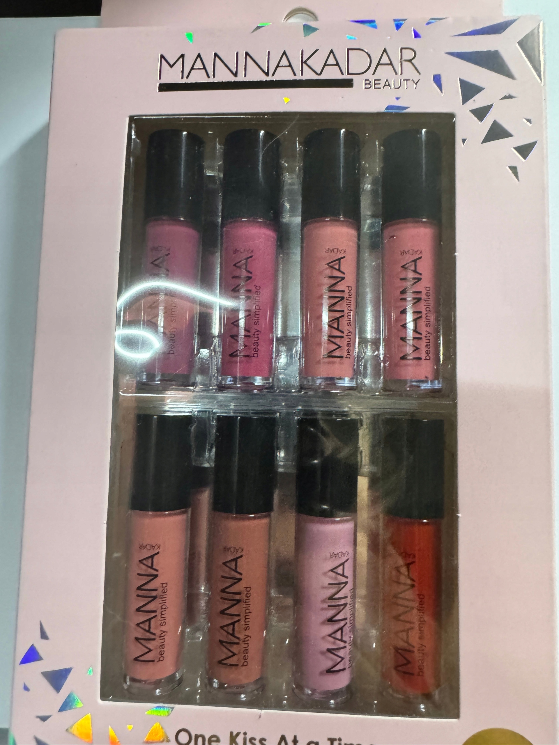 Lip Rush Manna Kadar Sada lesků na rty 8 ks od Nude po Růže