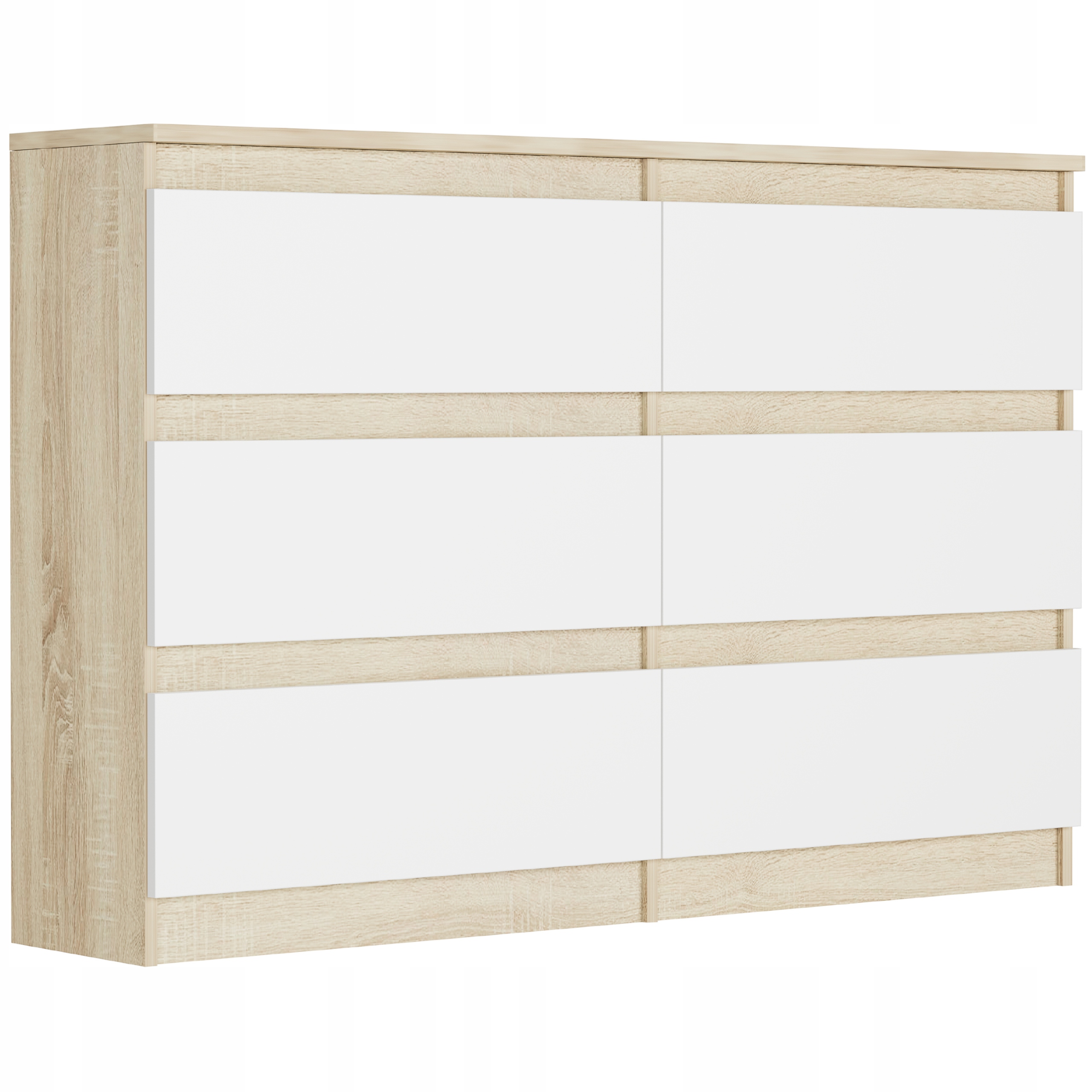 KOMODA 120CM SZAFKA 6 SZUFLAD R-120 MIX SONOMA