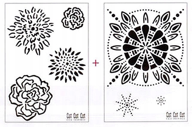 2 Šablony A4 samolepící Etnické