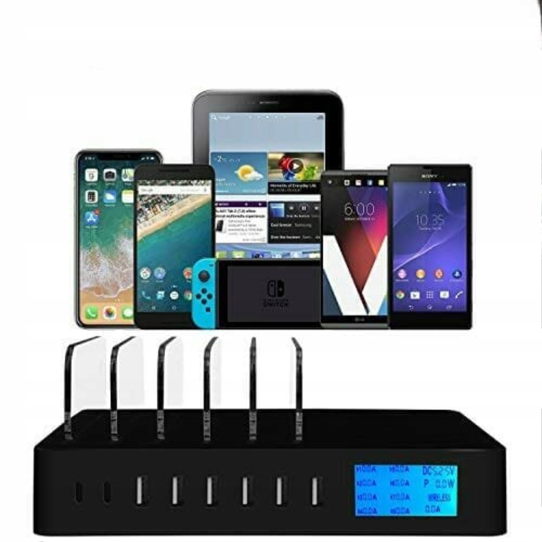 Szybka stacja ładująca PD20W QC3.0 z wieloma portami USB, 7 w 1 — miniatura 9