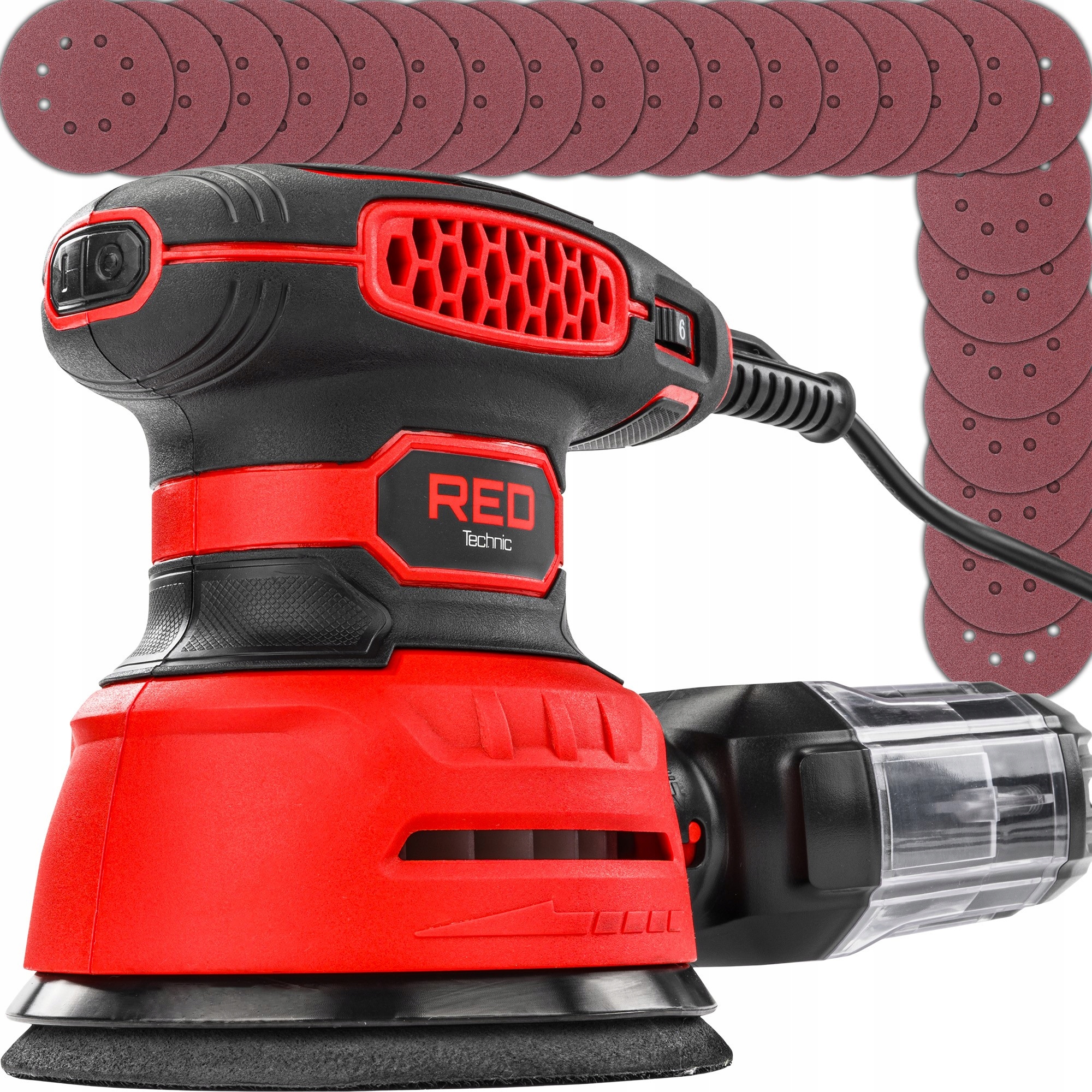 Szlifierka Mimośrodowa Oscylacyjna Z Regulacją Elektryczna 1100W 24 Krążki