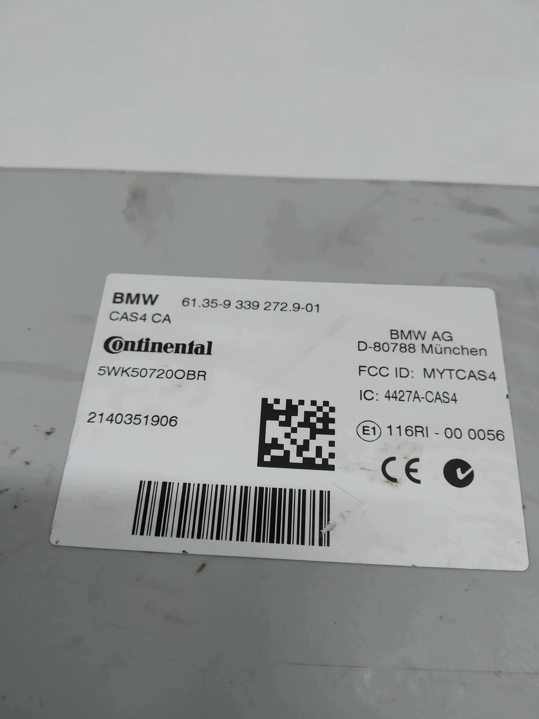 modulo CAS 9339272 Bmw Seria 6 III (2012-2018) F06 Gran Coupe