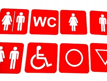 TABLICZKA toaleta WC 10x10 cm emblemat GRAWER znak Wysokość produktu 10 cm