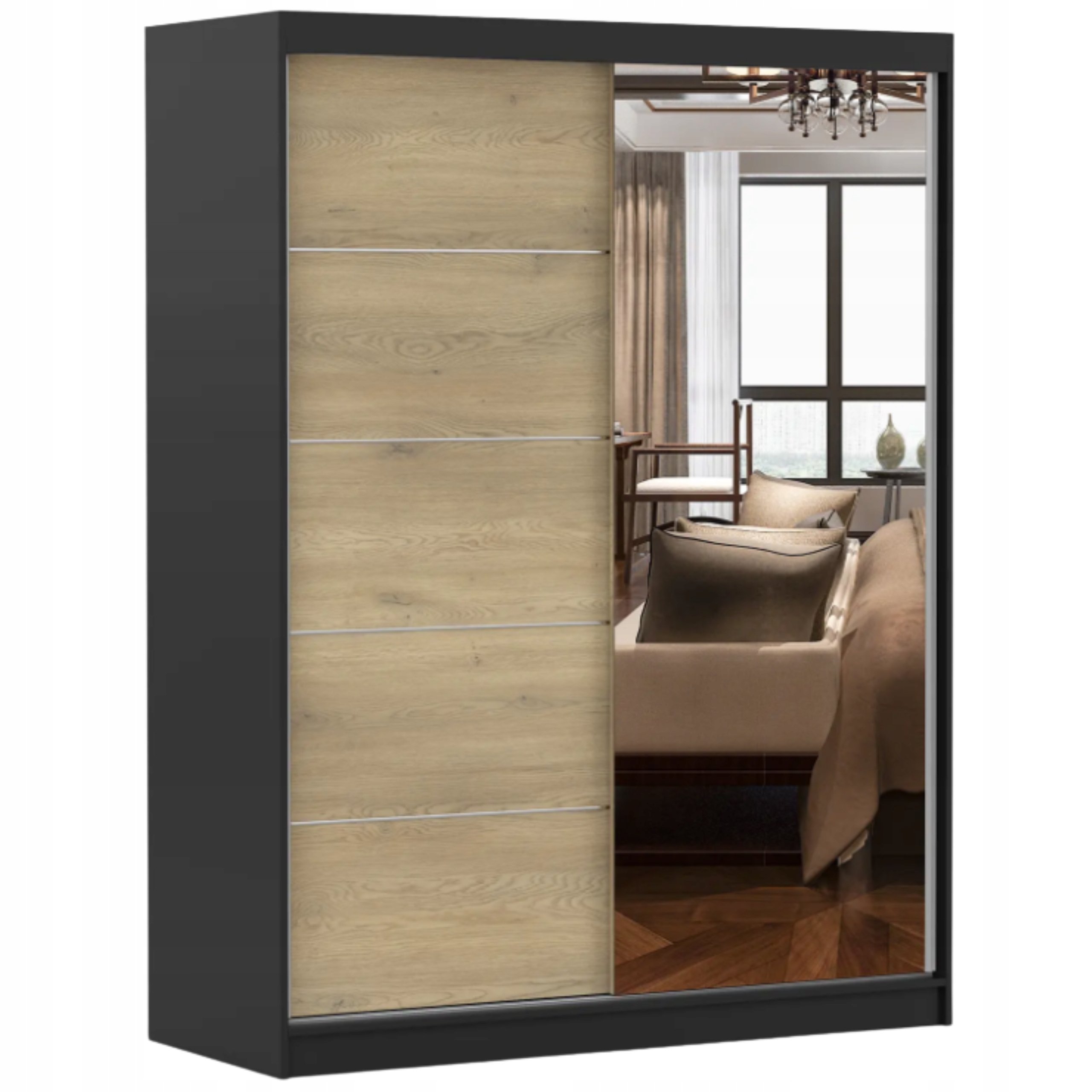 Skříň Vista 05 150x61 Černá/cremona+zrcadlo police Výrobce