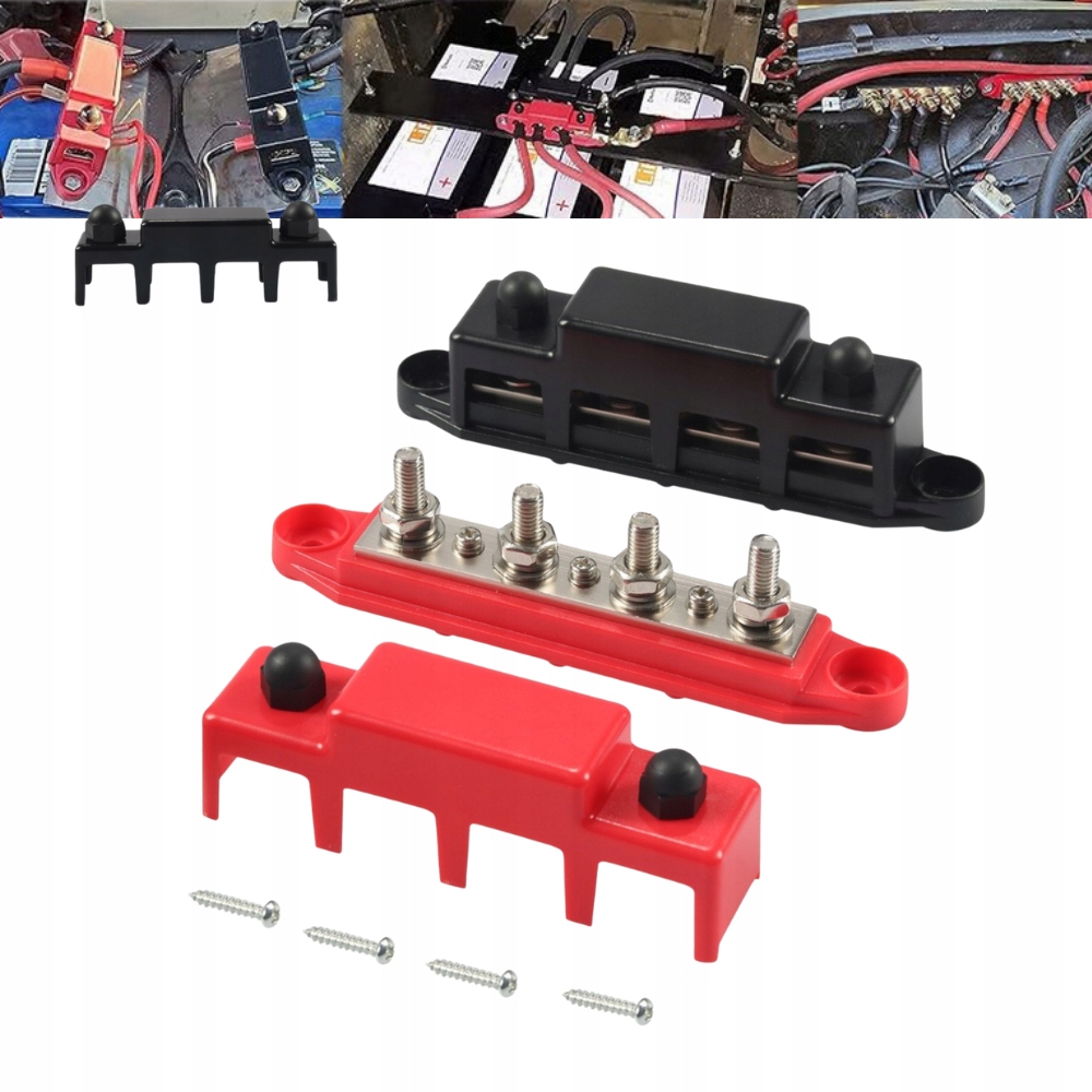 Sběrná lišta 12V 300A Blok šroubových svorek 3/8 "Odolný blok