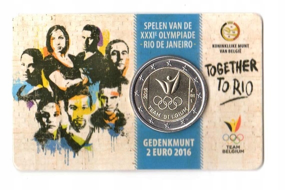 2 euro okolicznościowe Belgia 2016 Olimpiada w Rio - folder