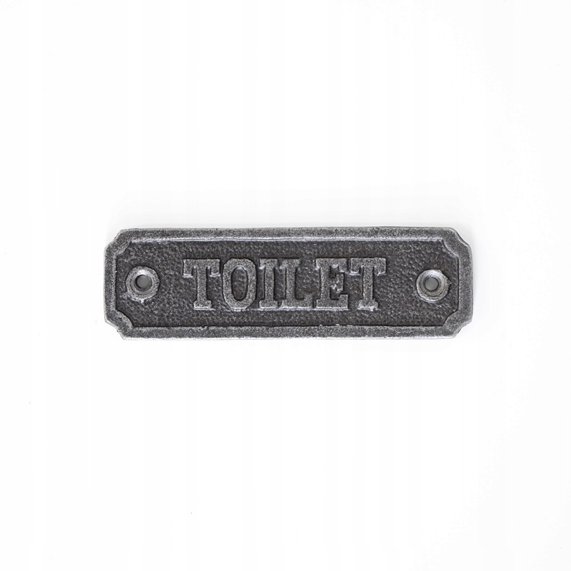 Tabliczka dekoracyjna żeliwna TOILET