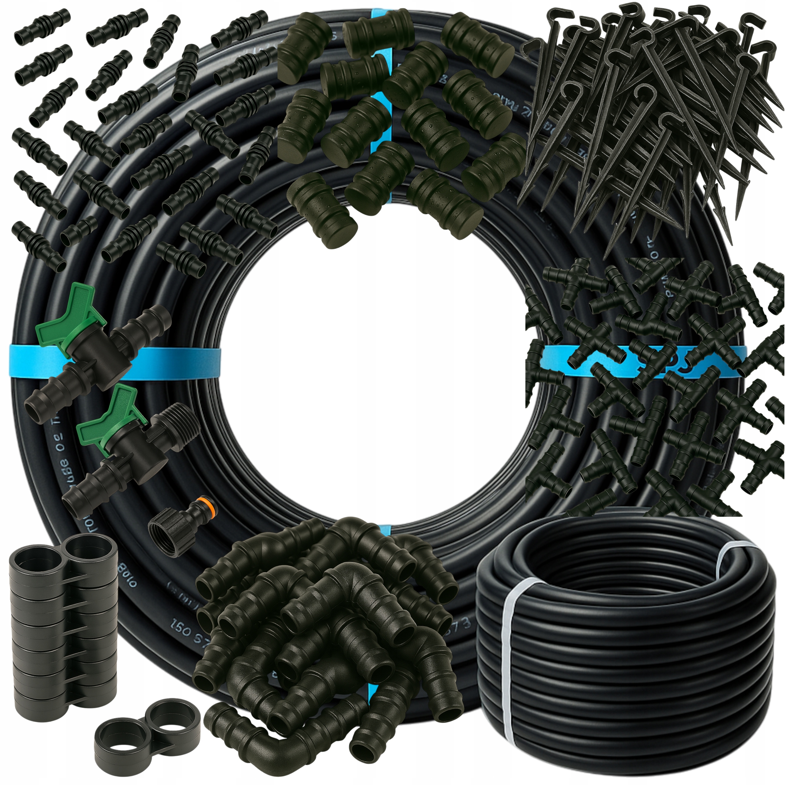 Linia Kroplująca z Kompensacją Nawodnienie Kropelkowe 100m 229 Elementów