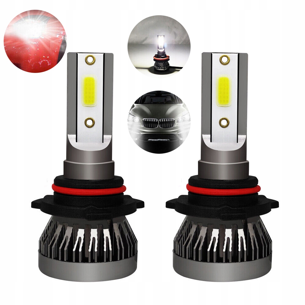 

2X Żarówki Świateł Mijania/drogowych 6000K HB3 Led