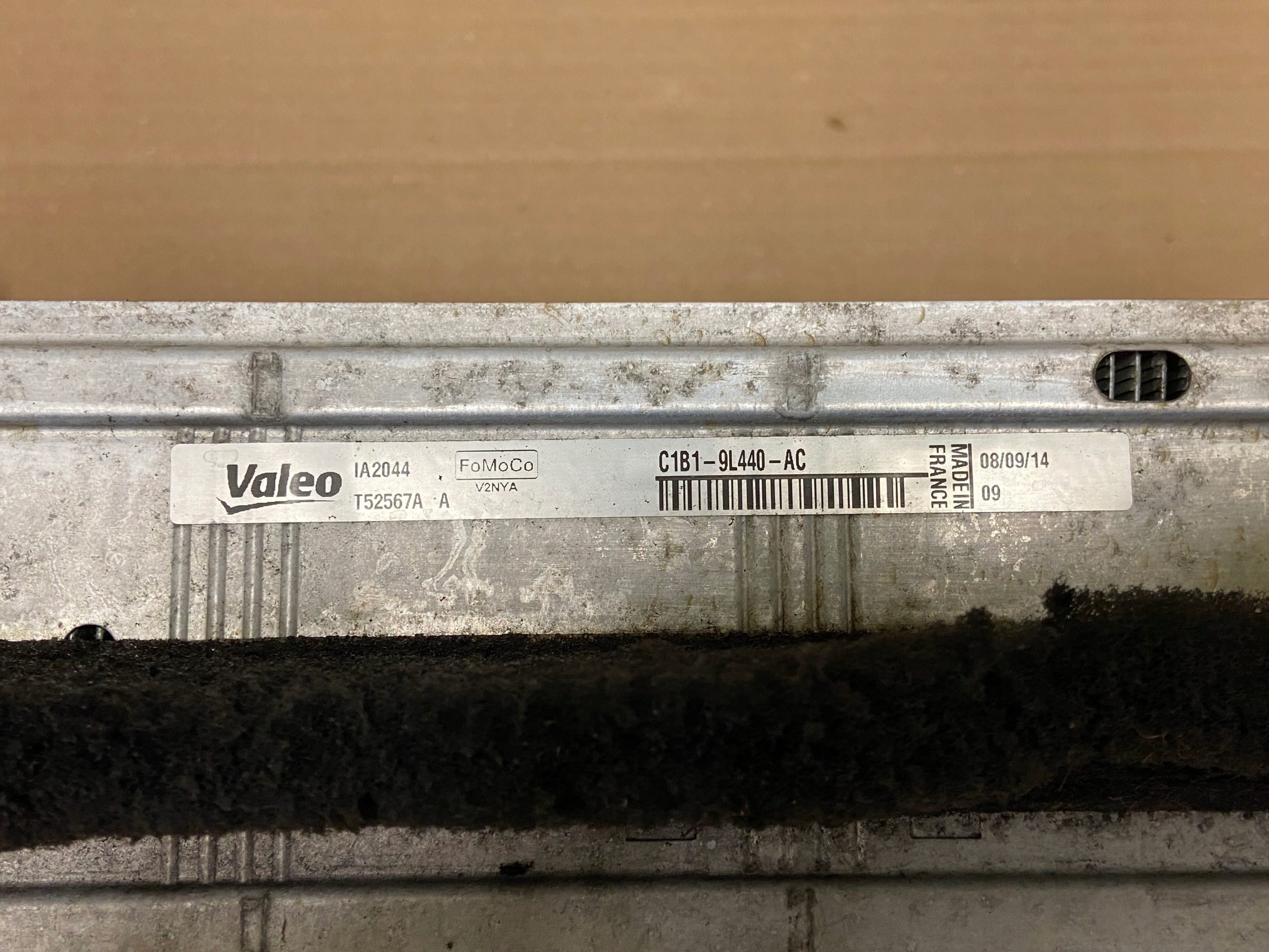 FORD FIESTA MK7 LIFT 2012-2017 1.0 ECOBOOST MANUAL INTERCOOLER