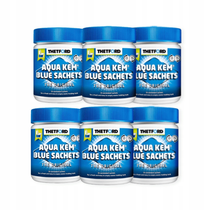 

6x Saszetki Do Toalety Thetford Aqua Kem Blue