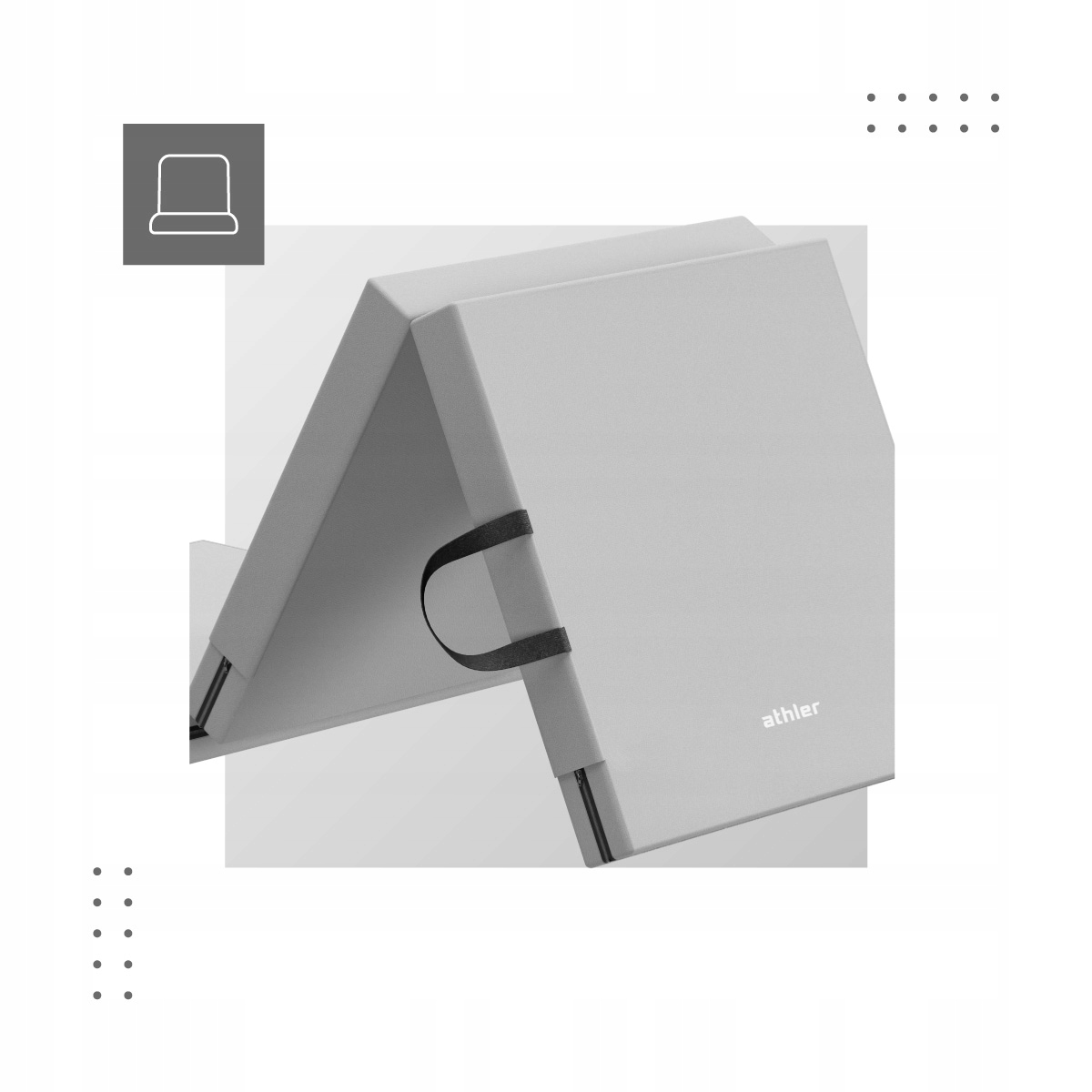 Materac Gimnastyczny SKŁADANY do Ćwiczeń Fitnessu Athler Mink 5.0 Liczba części 3